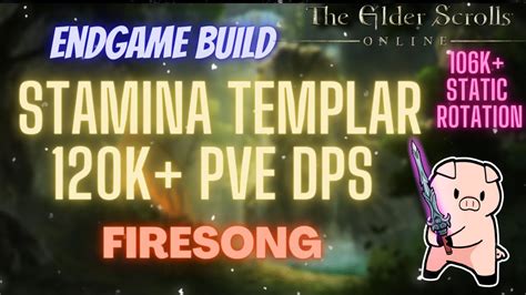 ESO Endgame Stamina Templar (Stamplar) 120k+ PVE DPS .